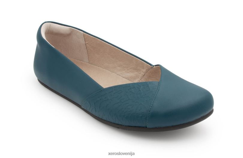 feniks usnje - ženske elegantne hlače XF88F179 zelenomodra Xero Shoes